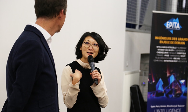 Fleur Pellerin, marraine de la promotion 2022, à la rencontre des futurs ingénieurs de l’EPITA !
