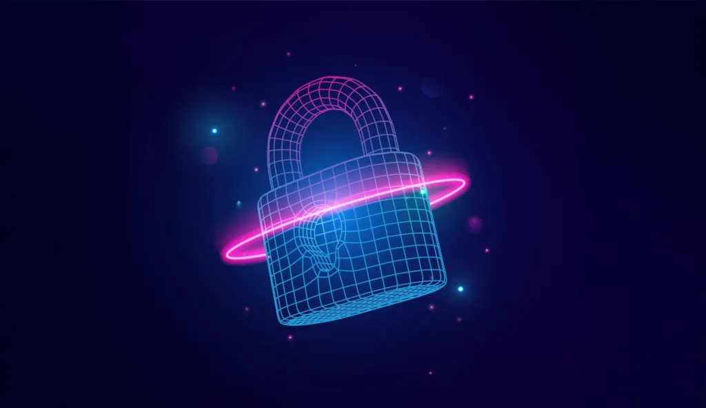 Cadenas numérique avec effet lumineux.
