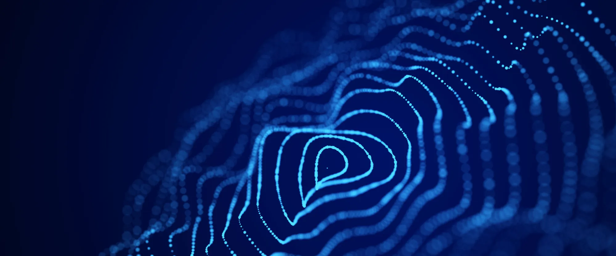 Lignes ondulées sur fond bleu